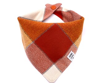 Pumpkin Plaid Flannel Dog Bandana