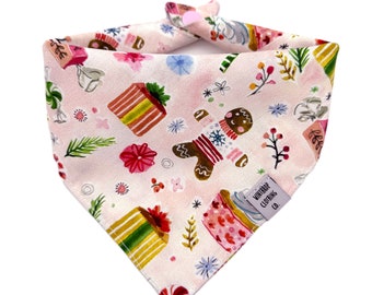 Christmas Candy Dog Bandana - Christmas Dog Bandana - Xmas Dog Bandana