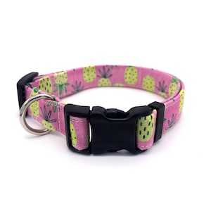 Pink Pineapple Dog Collar