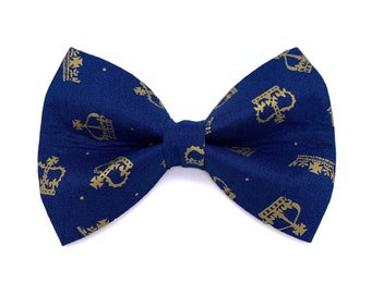 Gold Crown Dog Bow Tie - Jubilee Dog Bow Tie
