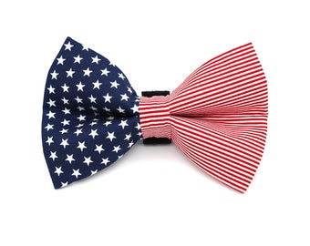 Stars and Stripes Dog Bow Tie
