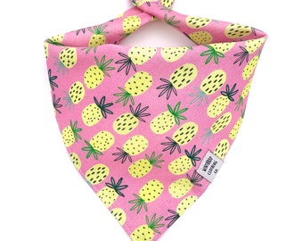 Pink Pineapple Dog Bandana