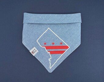 Washington D.C. Dog Bandana - D.C. Flag - District of Columbia