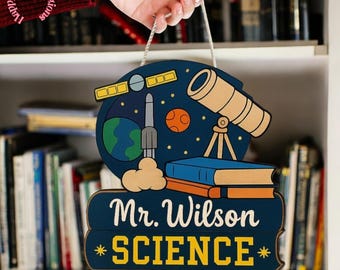 Science Room Door Sign Printable Science Teacher Sign Science Classroom ...
