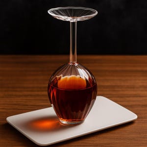 Inverterat randigt vinglas – Nyhet Glasglas, Modern Inredning