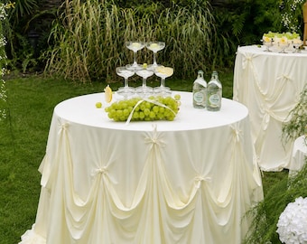 Nappe de mariage en soie personnalisée, décoration de réception romantique