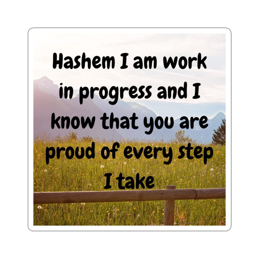 Work in Progress Sticker | Kiss-cut Sticker, Faith Script Quote - Etsy