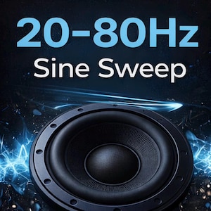 Barrido sinusoidal WAV de 20 a 80 Hz: barrido de frecuencia de subwoofer para audio de coche y cine en casa