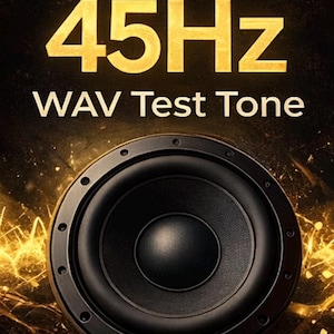 45 Hz subwoofertesttoon WAV – mid-bass punch-test voor autoaudio en luidsprekers