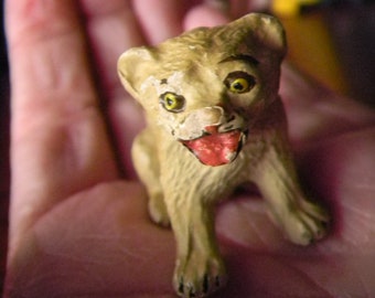 Vintage BOEHM Lion Cub Figurine 400-93 Hand Painted Porcelain Animal Collectible Figure Made in USA