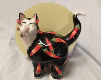 Selection of Amy Lacombe Whimsiclay Cat Figurine Collection Annaco