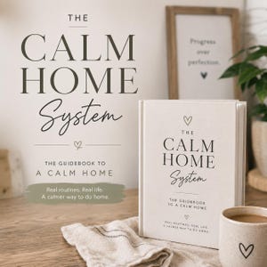 The Calm Home System | Home Management Guidebook for Moms | Cleaning, Laundry & Meal Planning System