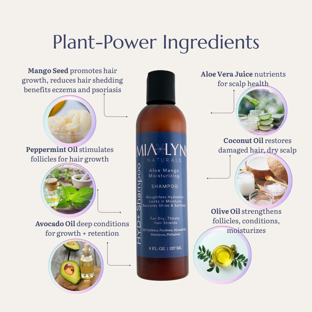 Rosemary Peppermint Hydration Shampoo and Conditioner | Aloe + Mango Plant  Powered - Etsy