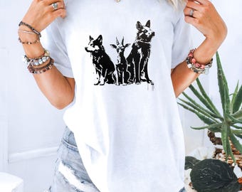 Three Foxes Illustration Tee | Woodland Animal Graphic Shirt