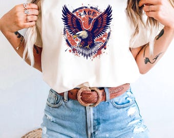Vintage Eagle and Shield T-Shirt | Patriotic American Graphic