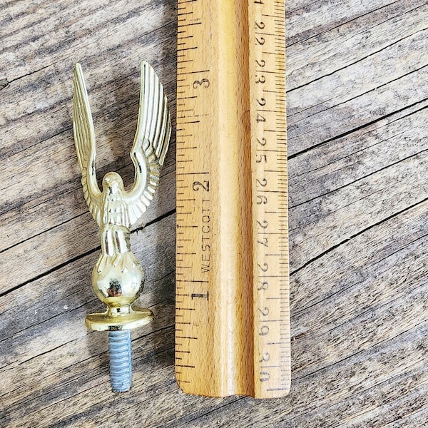 Small Metal Eagle Trophy Topper, Salvaged Trophy Topper, Soft Gold in Color, Altered Art Supplies, Craft Supplies, #3099