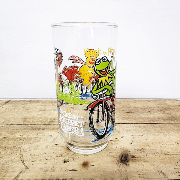 1981 The Great Muppet Caper McDonald's Souvenir Glass, Cartoon Drinking Glass, Good Condition, #3867