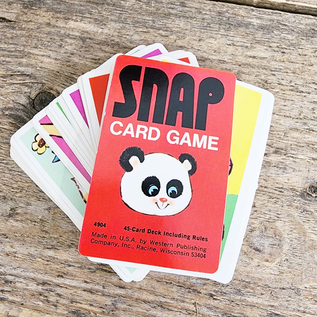 Vintage Snap Card Game, Setmissing One Card, Usedaged