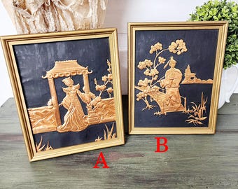 1950s MCM Copper Embossed Oriental Man Wall Art - Etsy
