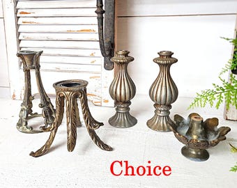 Choice Vintage Metal Lamp Parts, Salvaged, DIY, Patina and Age, Altered Art Supplies, Parts and Pieces, #5607