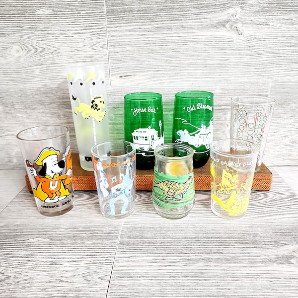Choice Character Drinking Glass, Vintage Advertising Glass, Pre-Owned, No Chips, #5350