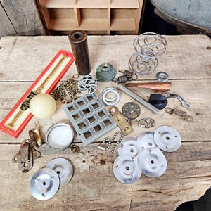 Vintage Found Objects, Odds and Ends, Assemblage, Altered Art Supplies, Junk Drawer, Junk Art Supplies, Random Items, #4630