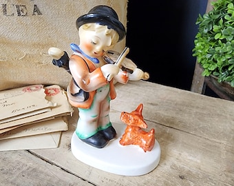 Vintage Ceramic Boy with Dog Figurine: Made in Japan Home Accent