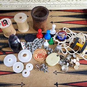 Vintage Odds and Ends, Misc Pieces, Assemblage Supplies, Altered Art Supplies, Found Objects, Junk Art Supplies, #4596