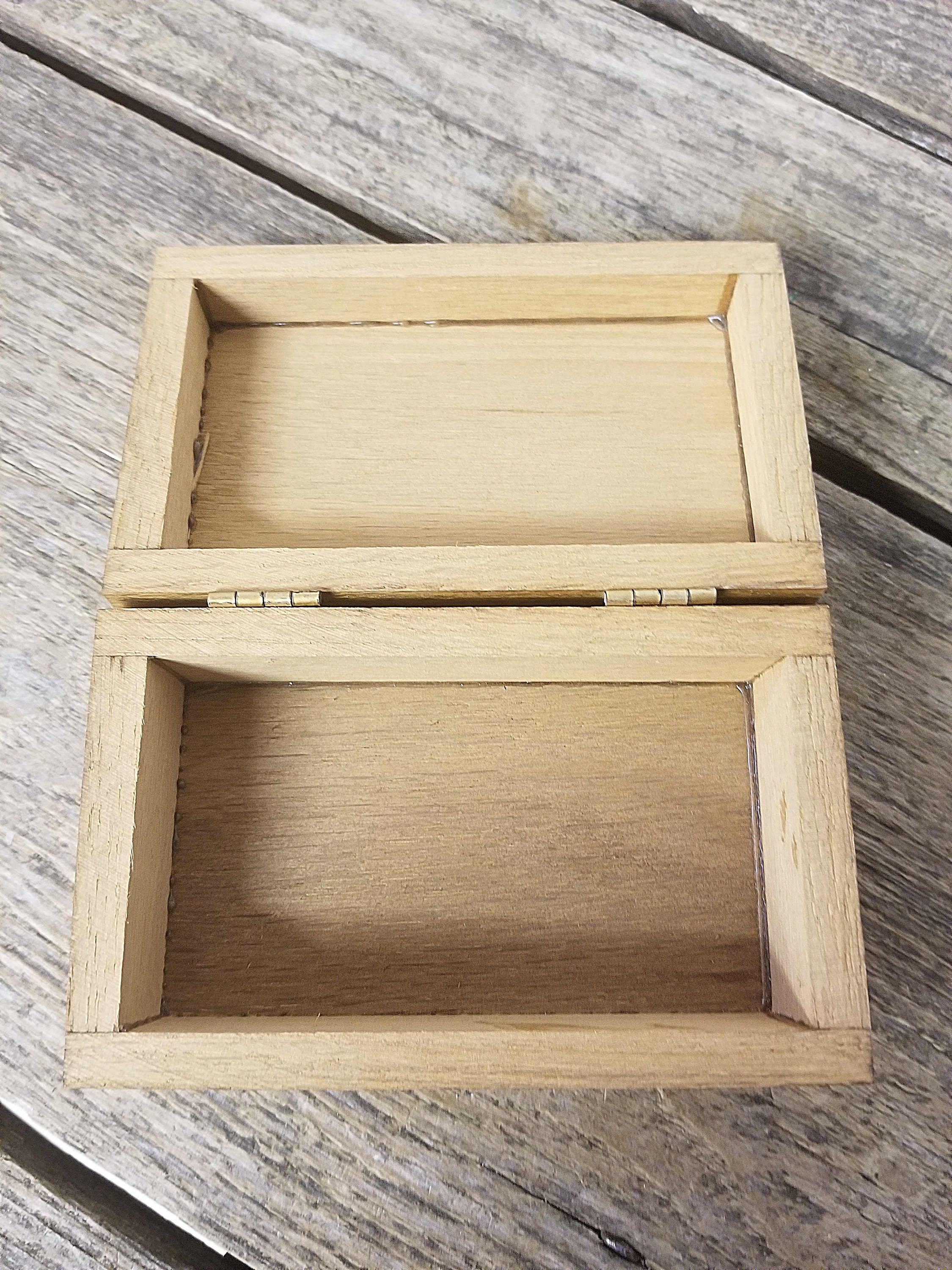 Small Solid Wood Box Craft Supplies Paintable Wood Box DIY Etsy