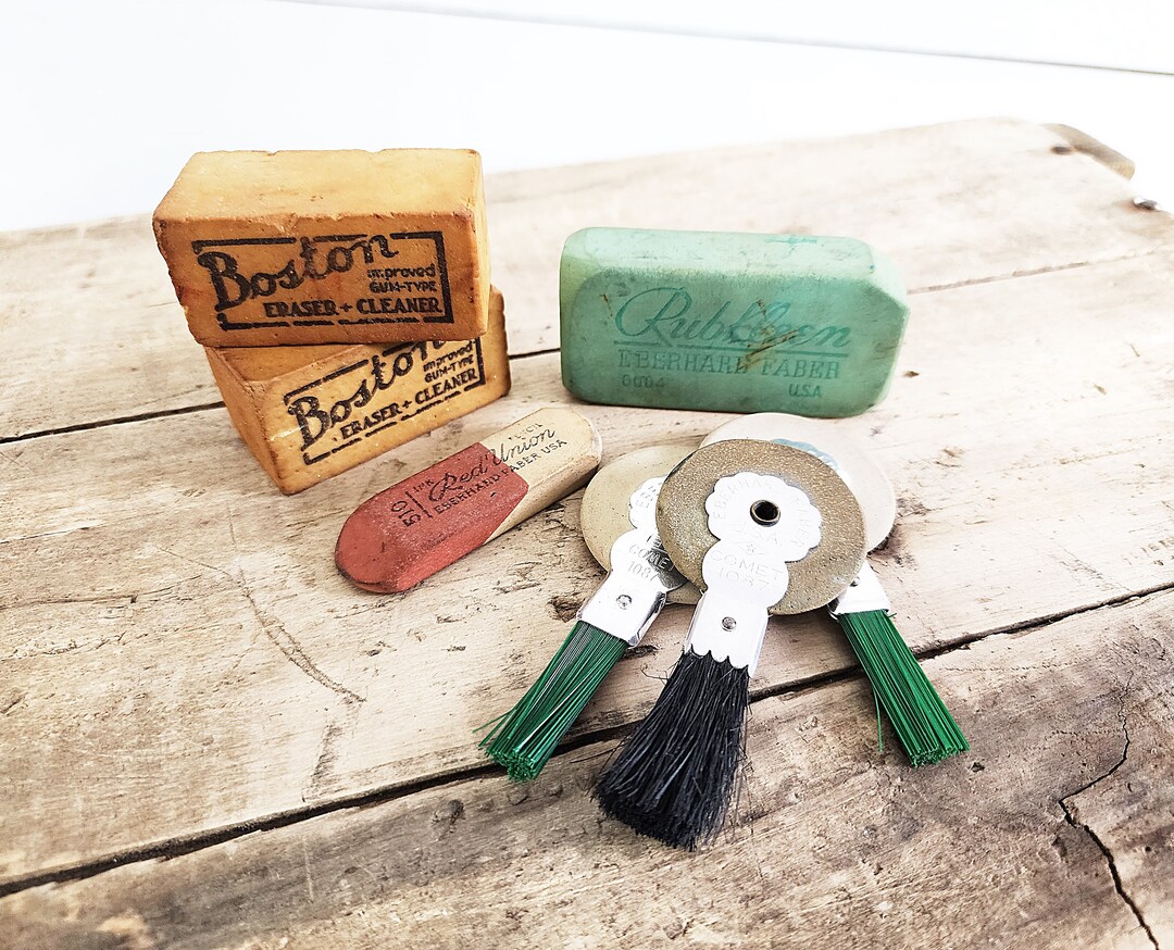Lot of Vintage Erasers Boston Erasers Typewriter Erasers Etsy