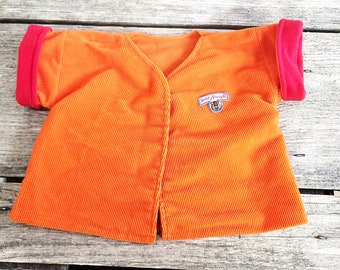 Vintage Teddy Ruxpin Jacket, Orange and Red Jacket, Good Condition, Teddy Bear Clothes, #3420