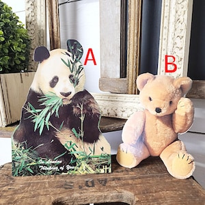 Choix carte postale vintage ours, jumbo panda, ours en peluche, éphémère vintage, carte postale souvenir, objet de collection, scrapbooking, #4430