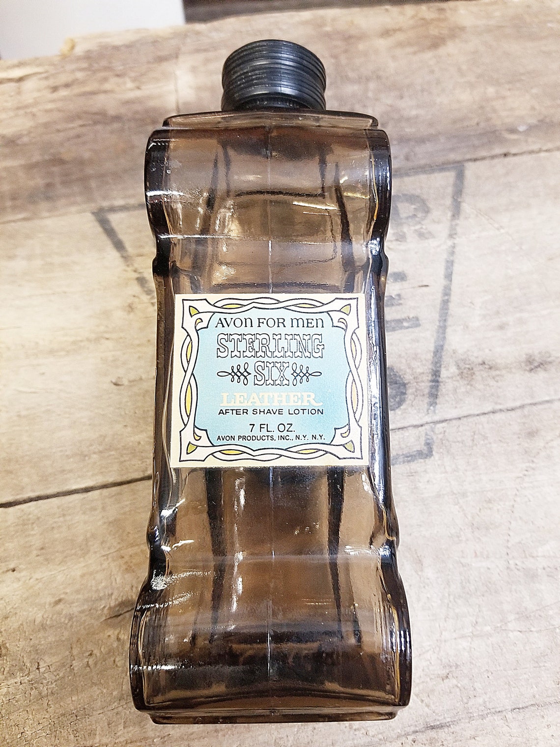 Vintage Avon Car After Shave Bottle Sterling Six Leather | Etsy