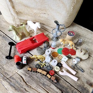 Vintage Odds and Ends, Salvaged Items, Assemblage, Altered Art Supplies, Junk Drawer Lot, Junk Art Supplies, #4659