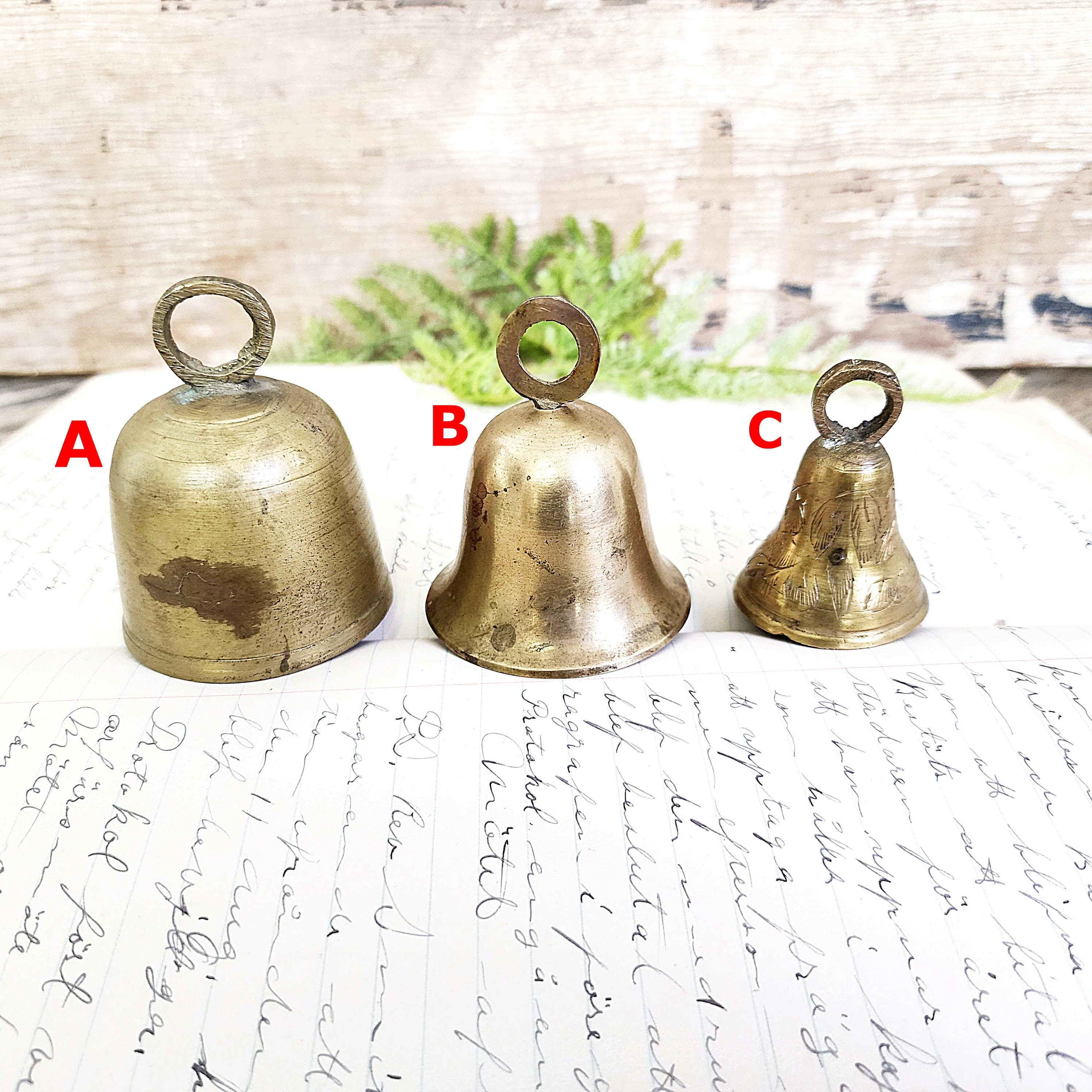 Your Choice Small Brass Bell, Vintage Brass Decor, Gold in Color, 3201 