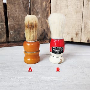 Choice Vintage Shaving Brush, Century, Hlenzo, Used Aged Shaving Brush, Collectible, Vanity Decor, #4184