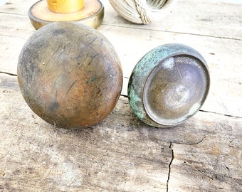 Pair of Vintage Metal Doorknobs, Assemblage Supplies, Altered Art Supplies, Patina and Age, Metal, Supplies, #3060