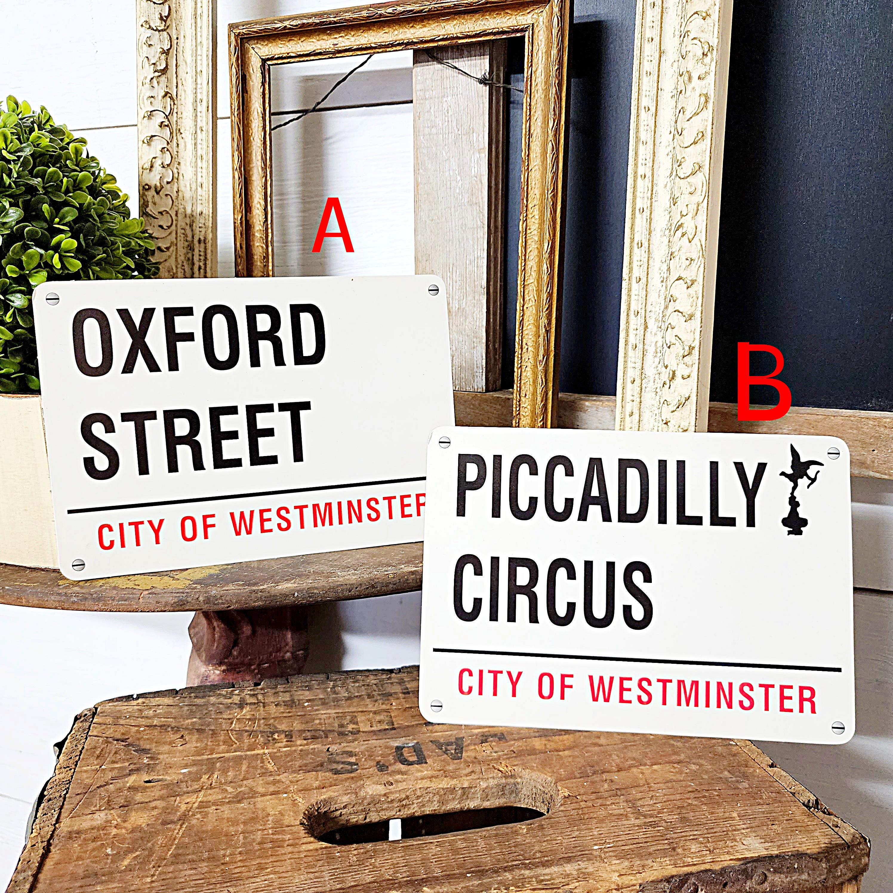 Harley Street Old Fashioned London Vintage Street Sign – Westminster Wood Plaque