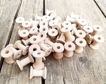 50pcs Wooden Sewing Tools Empty Thread Spools Mix color Sewing Notions 13mmx14mm 