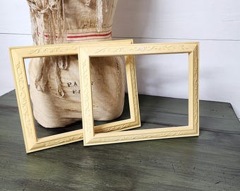 Vintage Ornate Plastic Frames 10x12 5/8": Salvaged DIY Supplies