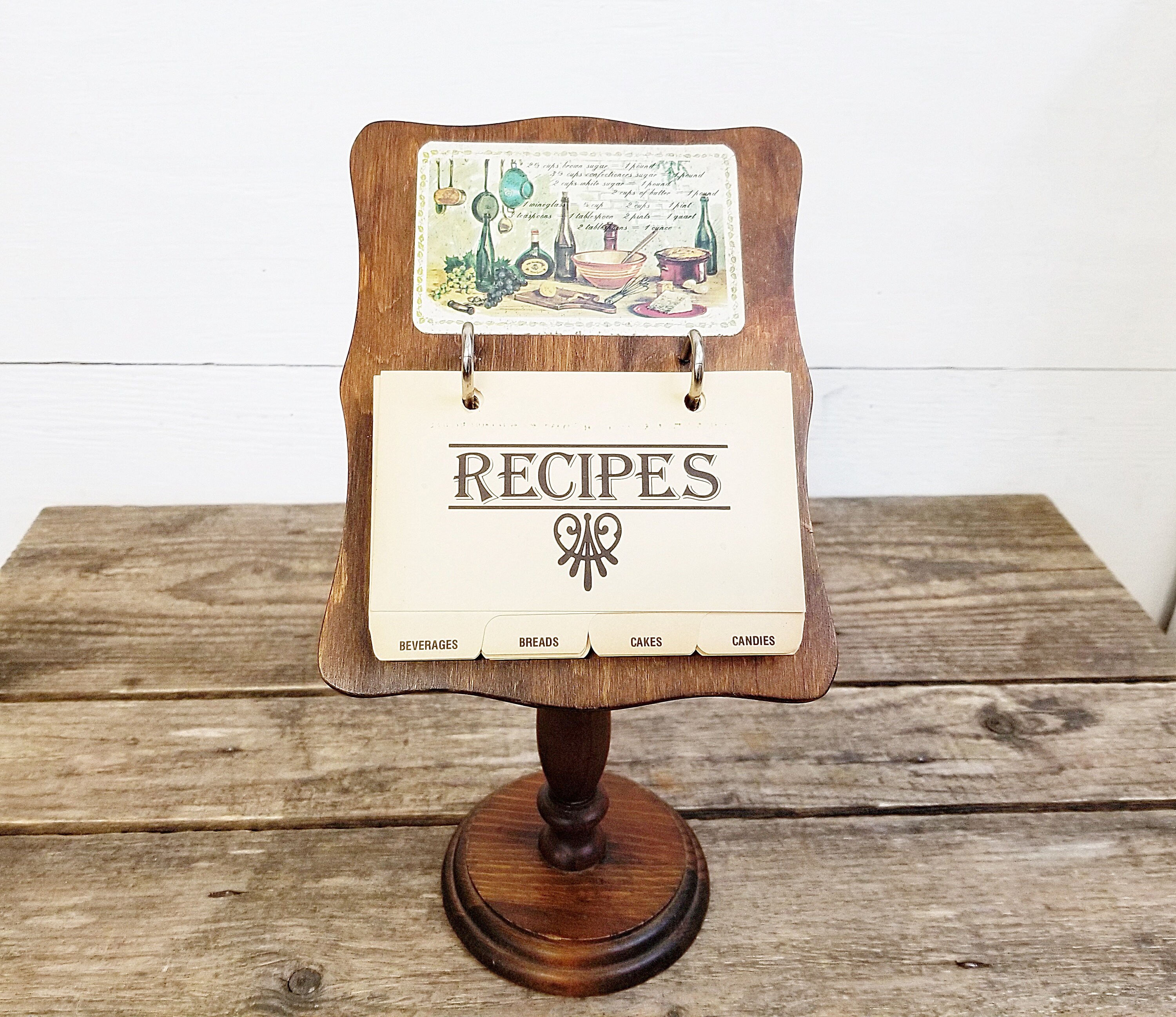 Cookware vintage recipe card holder vintage recipe stand Vintage mid