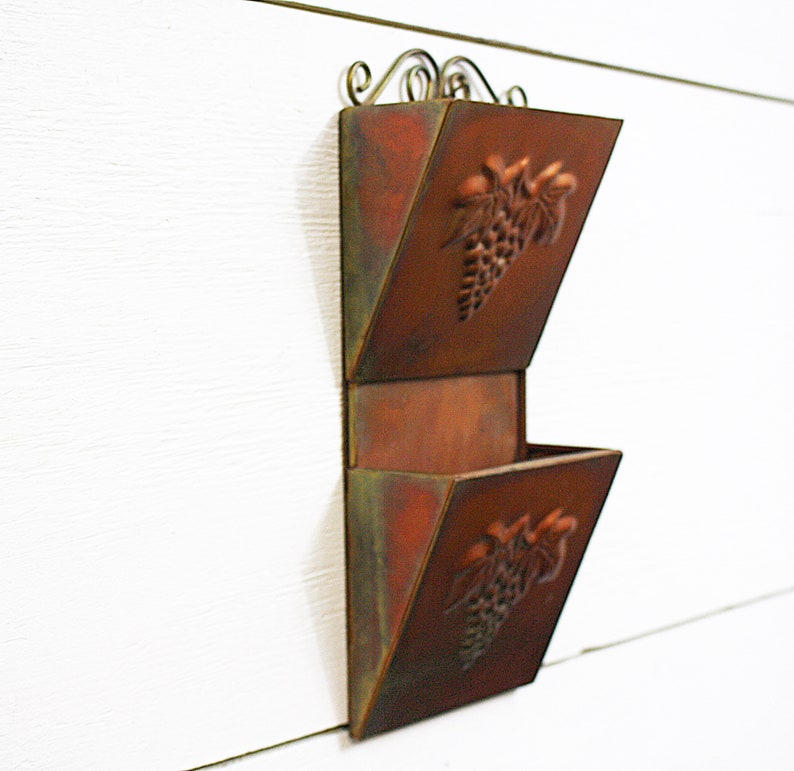 Vintage Metal Letter Holder Letter Holder Wall Hanging Etsy