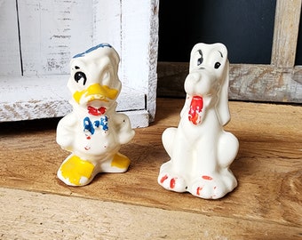 Vintage DONALD DUCK Salt and Pepper Shakers From Walt Disney