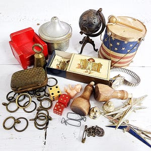 Odds and Ends, Assemblage, Altered Art Supplies, Junk Art Supplies, Crow Confetti, Collage Supplies, Found Objects, #4983