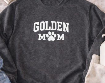 Camiseta Golden Mom - Estampa de Patinha para Mamãe, Presente para Amantes de Cães, Download Digital