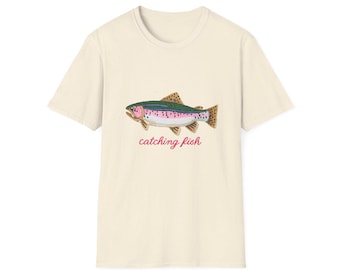 Rainbow Trout Illustration T-Shirt | catching fish script