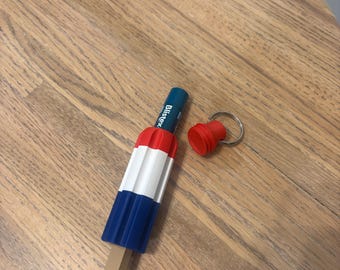 Bomb Pop Chap-Stik Holder Keychain