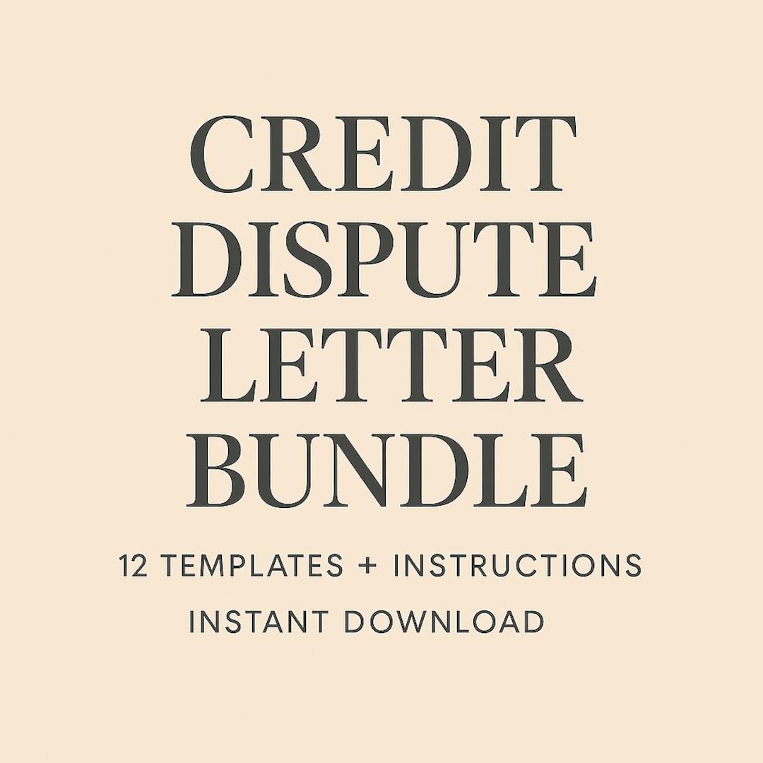 Credit Dispute Letter Bundle,12 Credit Repair Templates, Debt