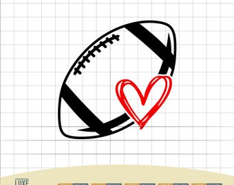 Football Heart FILE (Digital Download - svg, ai, dxf, png)