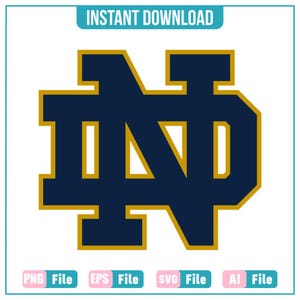 Notre Dame Inspired Logo SVG Cut File for Crafts & shirt